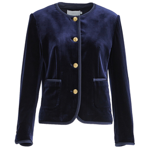 OBEG欧碧倩复古丝绒高端小香外套年冬轻熟风上衣50484504