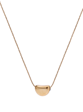 樱桃失焦金色豆豆高级感钛钢项链