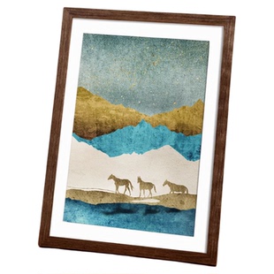 实木画框挂墙大相框装裱纸素描水彩八开寸家用装饰小摆件相框画框