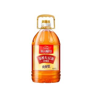 海天天赐良谷笨榨大豆油(纯香型)5L大桶装家用商用食用油烹饪