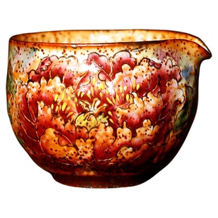 坐见山月曾燕宝手绘公道杯柴烧志野家用茶海女士高端创意茶具公杯