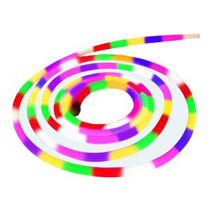 圆形跑马流水霓虹led灯带360°户外防水柔性七彩流光变色软灯条