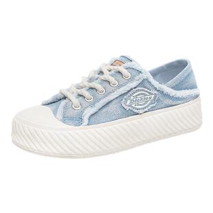 Dickies帆布鞋男2026新款男鞋春季透气鞋子厚底两穿男士包头拖鞋