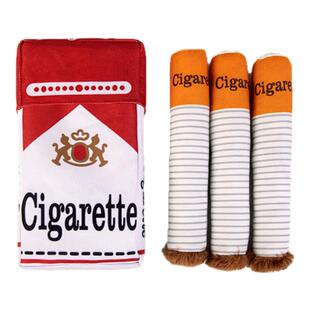 狗狗发声玩具仿真香烟盒毛绒玩具宠物藏食闻嗅解闷玩具中小型犬