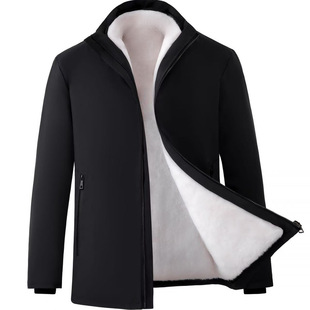 羊皮袄男皮毛一体冬季加厚羊毛外套活里活面中老年男士派克服棉服