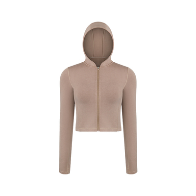 RESHAPE/重塑之路 砂洗消光软糯修身拉链运动连帽卫衣Capability