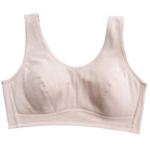 胖女孩内衣大胸显小发育期初中生纯棉背心女大童夏天薄款学生15岁