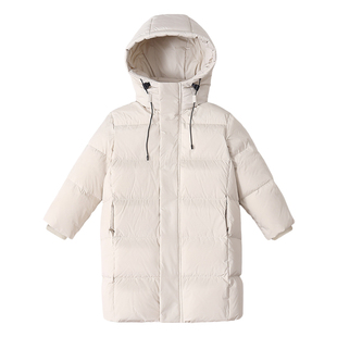 胖胖象2025新款儿童羽绒服中长款加厚保暖连帽外套中大童冬季童装