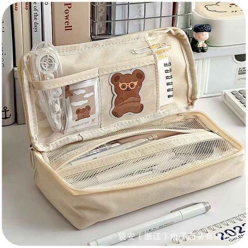 笔袋ins大容量简约日系多功能文具新款值初高中小学生高颜铅笔盒