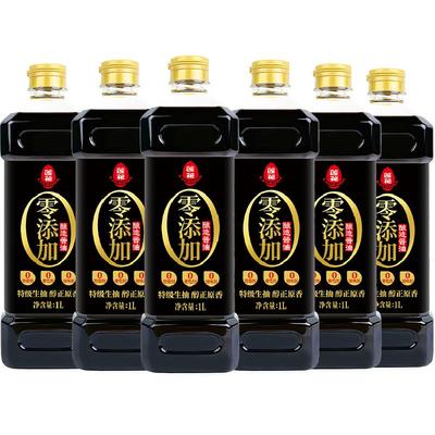莲花0添加特级酿造酱油1L×6瓶