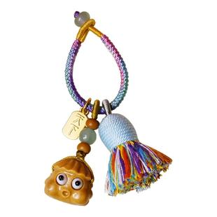 全手工编织芭比檀呱呱来财挂件国风钥匙扣挂饰创意包挂饰品小吊坠