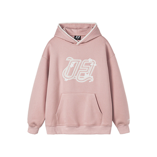 FORNINES重磅毛巾绣连帽卫衣男女国潮加绒情侣装帽衫加厚套头外套