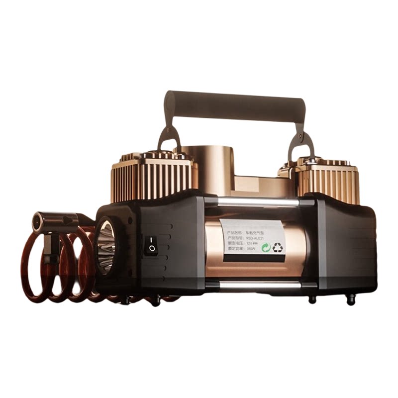 德国车载充气泵双缸高压汽车12v220家车便携式货车轮胎电动打气泵