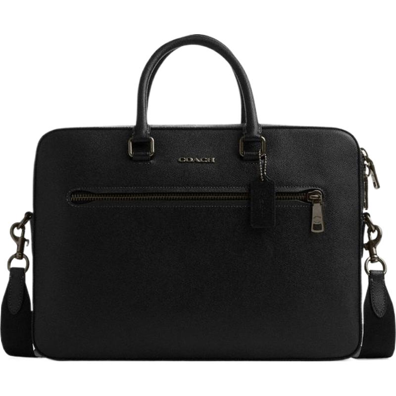COACH/蔻驰奥莱男士黑色ETHAN纤巧型公文包商务