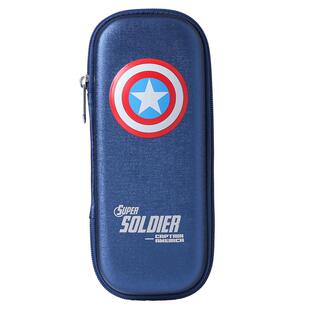 迪士尼儿童笔袋男学习用具小学生大容量漫威美国队长文具盒铅笔盒