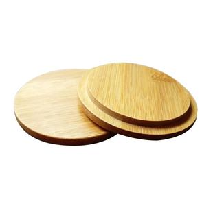 手作环保马克杯盖子 木盖水杯盖竹盖玻璃杯盖陶瓷茶杯盖加厚通用