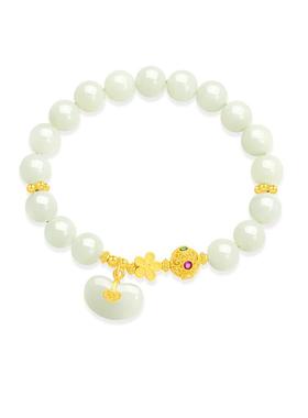 玉匠世家如意和田玉手串轻奢小众精致S925银手链送女友生日礼物