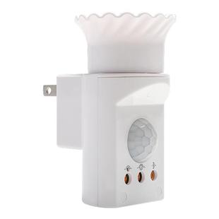 人体感应开关红外线智能自动免布线楼道e27螺口光控直插灯座插头