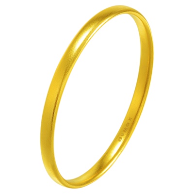 老庙黄金足金泥鳅背手镯古法厚实温润流畅镯身圆满平安送礼