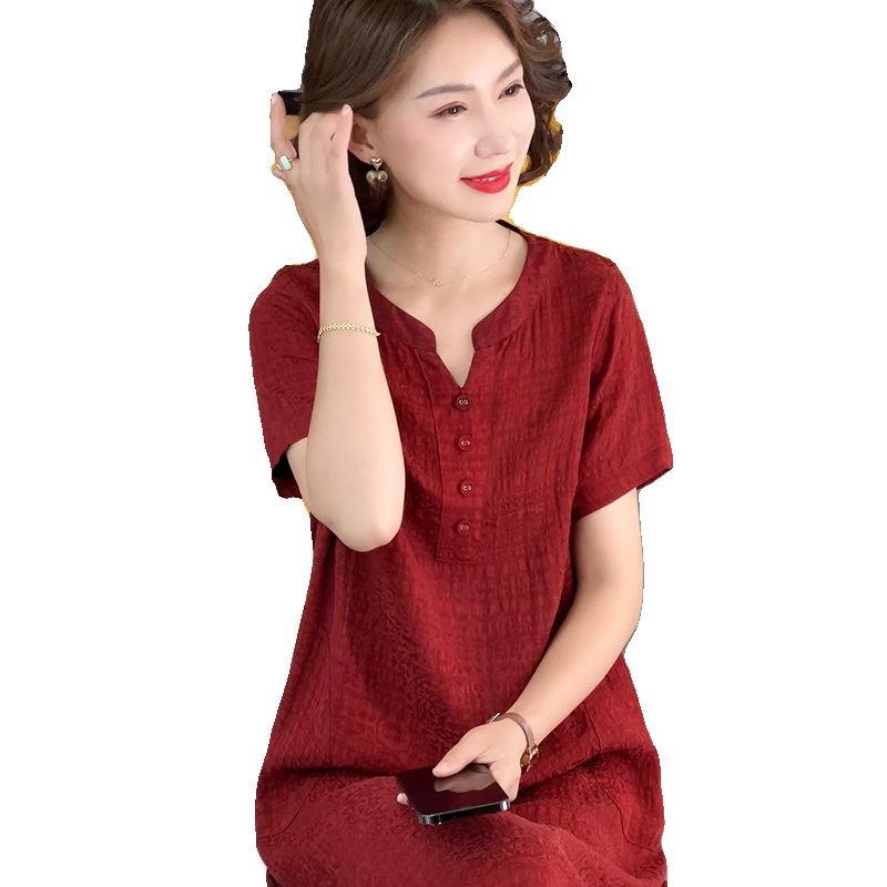 迪芬璐嘉气质优雅香云纱连衣裙女