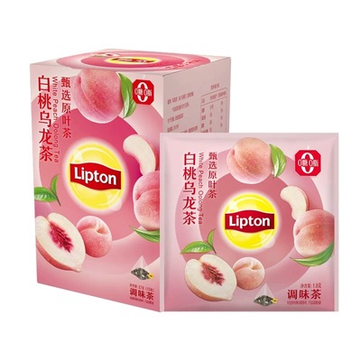 立顿水果茶白桃乌龙茶15包