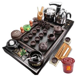 整套茶具套装全自动一体烧水壶茶盘家用喝茶功夫茶具办公泡茶台