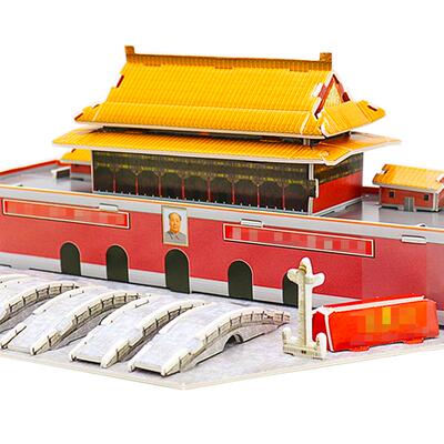 北京天安门diy拼图立体模型