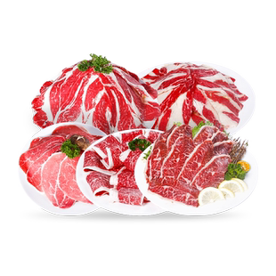 肉管家原切谷饲肥牛片1500g前胸后胸火锅套餐