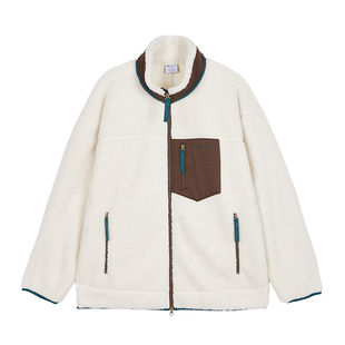 Champion冠军外套女2025冬季新款情侣撞色复古仿羊羔绒休闲上衣男