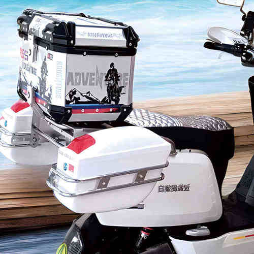 大踏板车边箱电动车摩托车侧箱跑车挂箱地平线永源350枭风R3复古