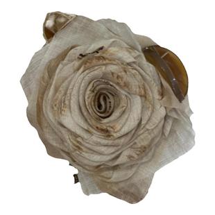 手作花朵抓夹氛围感美女纯欲温柔古风烧毁玫瑰新中式小众鲨鱼发饰