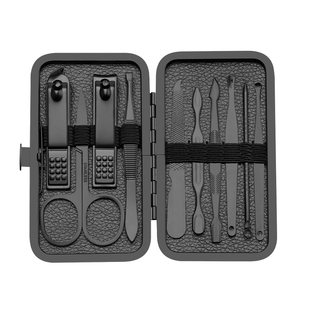 黑色指甲刀套装学生便携家用指甲剪全套去死皮挖耳勺修甲工具宿舍