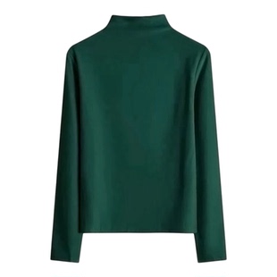 秋冬季新款韩版德绒半高领加绒加厚修身打底衫女长袖内搭保暖上衣