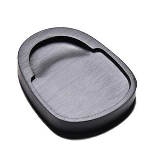 懿羲堂非遗歙砚作品掌中《墨趣》歙砚水波纹砚台 纯手工制 墨池 高档原石小楷砚台书法用品文房四宝