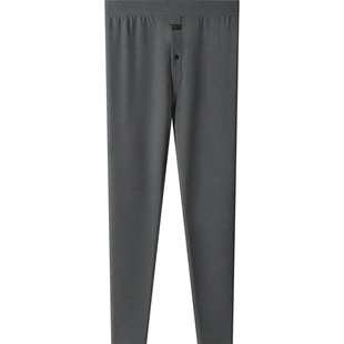 七匹狼德绒秋裤男款发热无痕内穿男生冬季单件加绒打底男士保暖裤