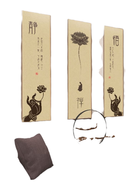 新中式禅悟道意观音佛堂墙壁装饰