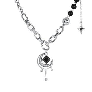 周大生DC玛瑙日月情侣项链一对毛衣链轻奢高级感设计送生日礼物