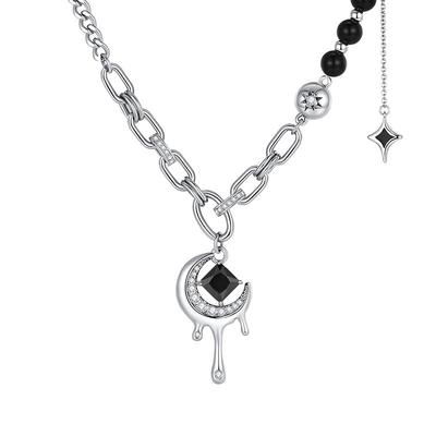 设界情侣项链一对原创小众毛衣链