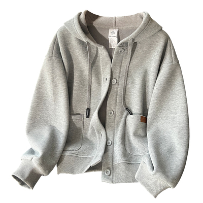 摇粒绒卫衣外套女春秋款