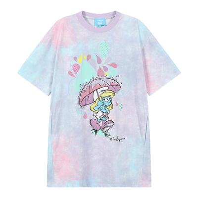 innplanet蓝精灵扎染印花显瘦T恤