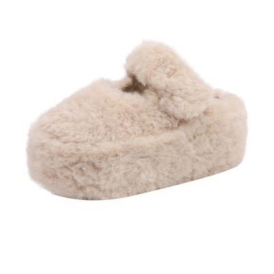 法式毛茸茸拖鞋女一脚蹬毛绒绒鞋