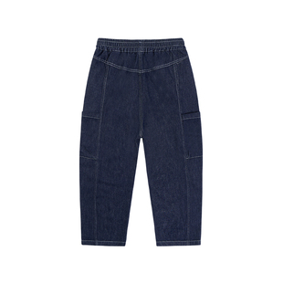 ebaer童装男童软牛仔裤2026春装儿童防褪色裤子萝卜裤女童九分裤