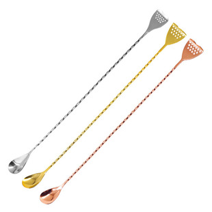 酒术 日式调酒多功能过滤吧勺仿Birdy细螺纹搅拌勺吧台专业搅拌棒