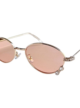复古老钱风水滴镶钻蝴蝶结墨镜