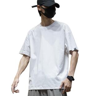 夏季新款冰丝T恤短袖男运动内搭打底衫男士简约宽松大码男生体恤