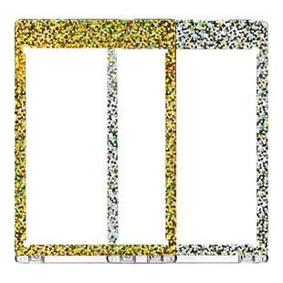 科记文具强磁卡砖35-180PT彩色炫彩全息不同图案亮片小乱点镭射彩虹亚克力卡砖渐变球星卡贝壳卡套