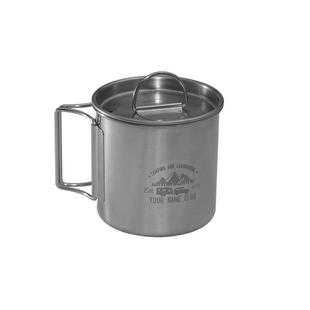 户外马克杯杯子304不锈钢折叠水杯露营茶杯野营咖啡杯野炊烧水杯