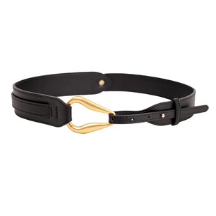 简束法式女士皮带真皮腰封设计感马蹄扣装饰配大衣牛仔裤牛皮腰带