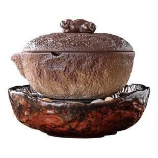 电陶炉家用陶壶花茶白茶泡茶碗带盖围炉煮茶锅古法合璧煮茶器茶炉