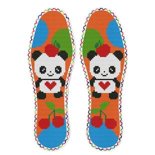 新款荷叶花边十字绣鞋垫半成品手工刺绣七层纯棉加厚情侣卡通吸汗